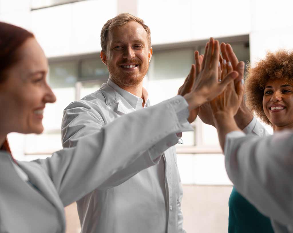 Happy scientists